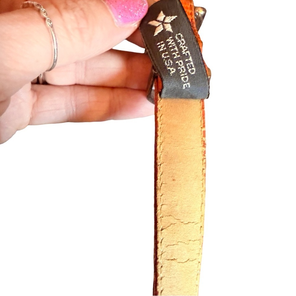 Vintage Brighton Red Leather Belt – Size XL ❤️ - Picture 10 of 14